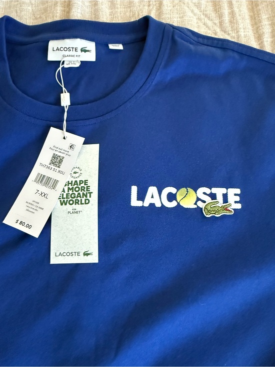 Lacoste Other - Lacoste Royal Blue Crewneck Tee with Tennis Logo